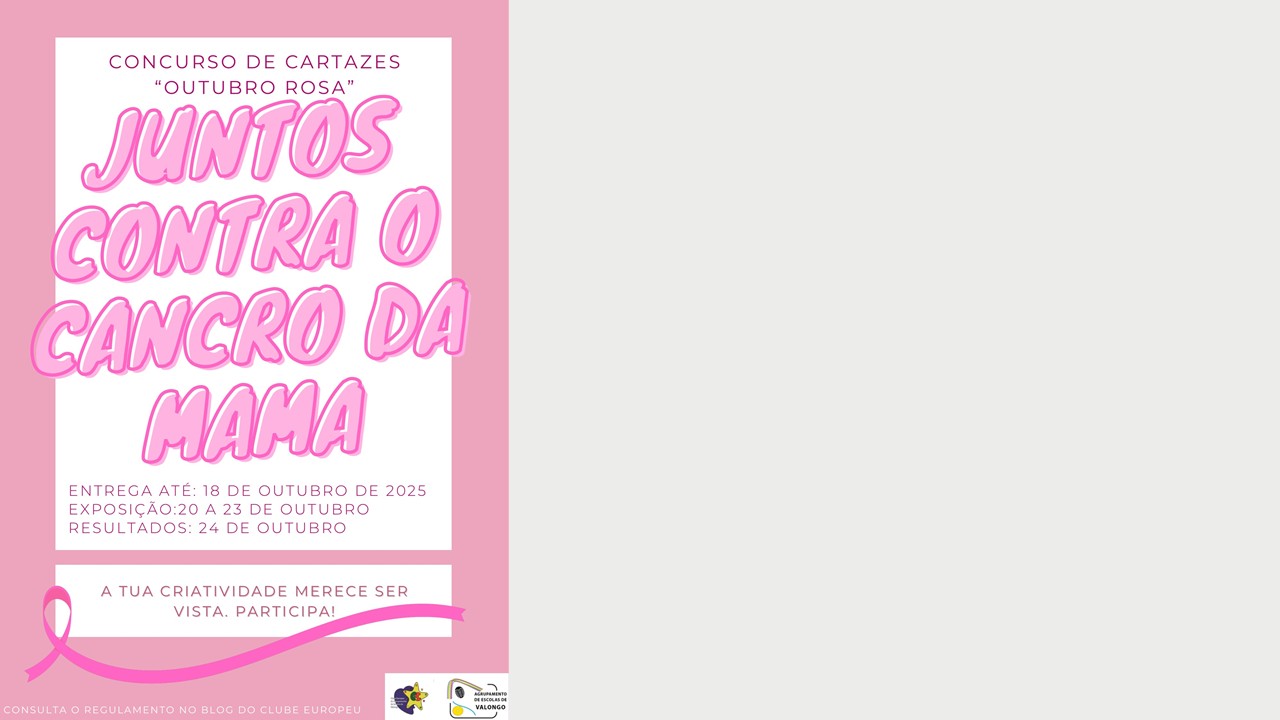 Concurso de cartazes outubro rosa